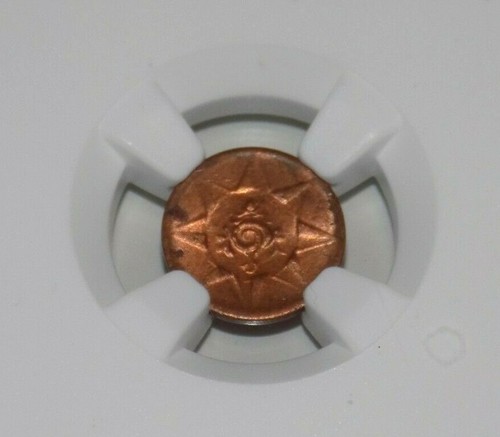 TRAVANCORE (1901-1910) INDIA CASH NGC MS63RD MS 63 RD Certified Indian Coin - Picture 2 of 4
