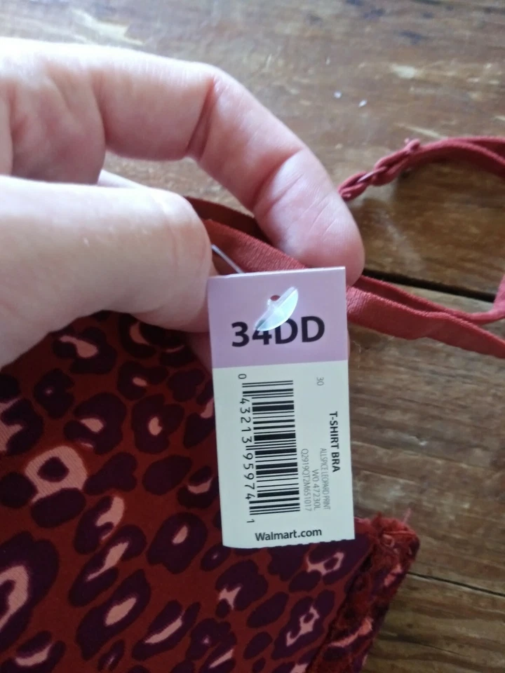 Nwt new 34DD spicy leopard print floral tee shirt bra no boundaries womens - Image 2 of 3