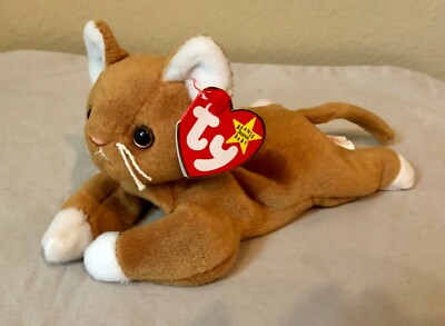 Nip the Brown Cat Ty The Beanie Babies Collection March 6, 1994 P.V.C. Pellets