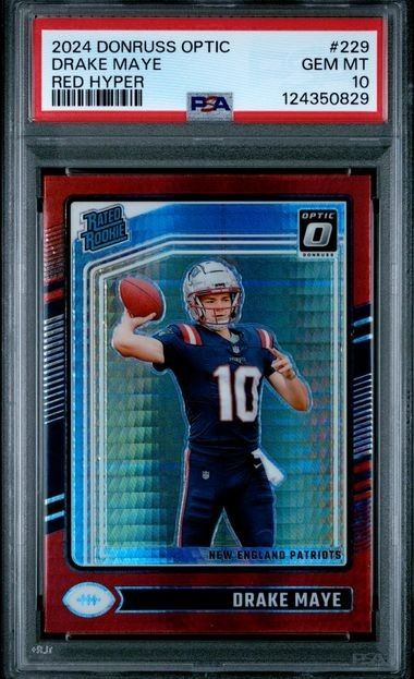 2024 Donruss Optic Drake Maye Red Hyper - PSA 10 #229 RC