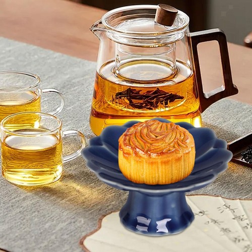 Ceramic Footed Tray Dessert Cake Serving Holder for Coffee Table Living Room - Picture 6 of 7