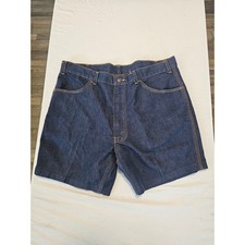 Vintage 60's Levis For Men Orange Tab Denim Shorts Dark Wash Indigo 35 Waist