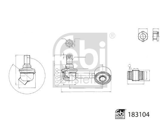 Febi Bilstein Stange/Strebe, Stabilisator 183104 FüR Mitsubishi-image