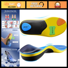 Heavy Duty Orthotic Insoles for Pain Relief - Support for Flat Feet, 230 lbs, M