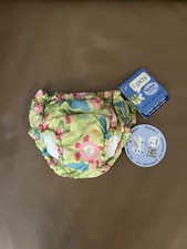 i play Ultimate Swim Diaper Medium Green Pink Blue Floral Pattern