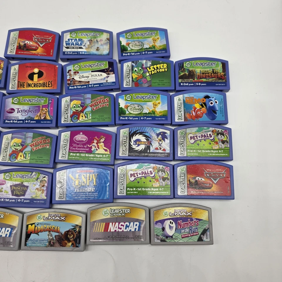 Leapster L-Max Lot 32 Games Disney, Pixar, Star Wars, Letter Factory, Math,... - Image 2 of 4