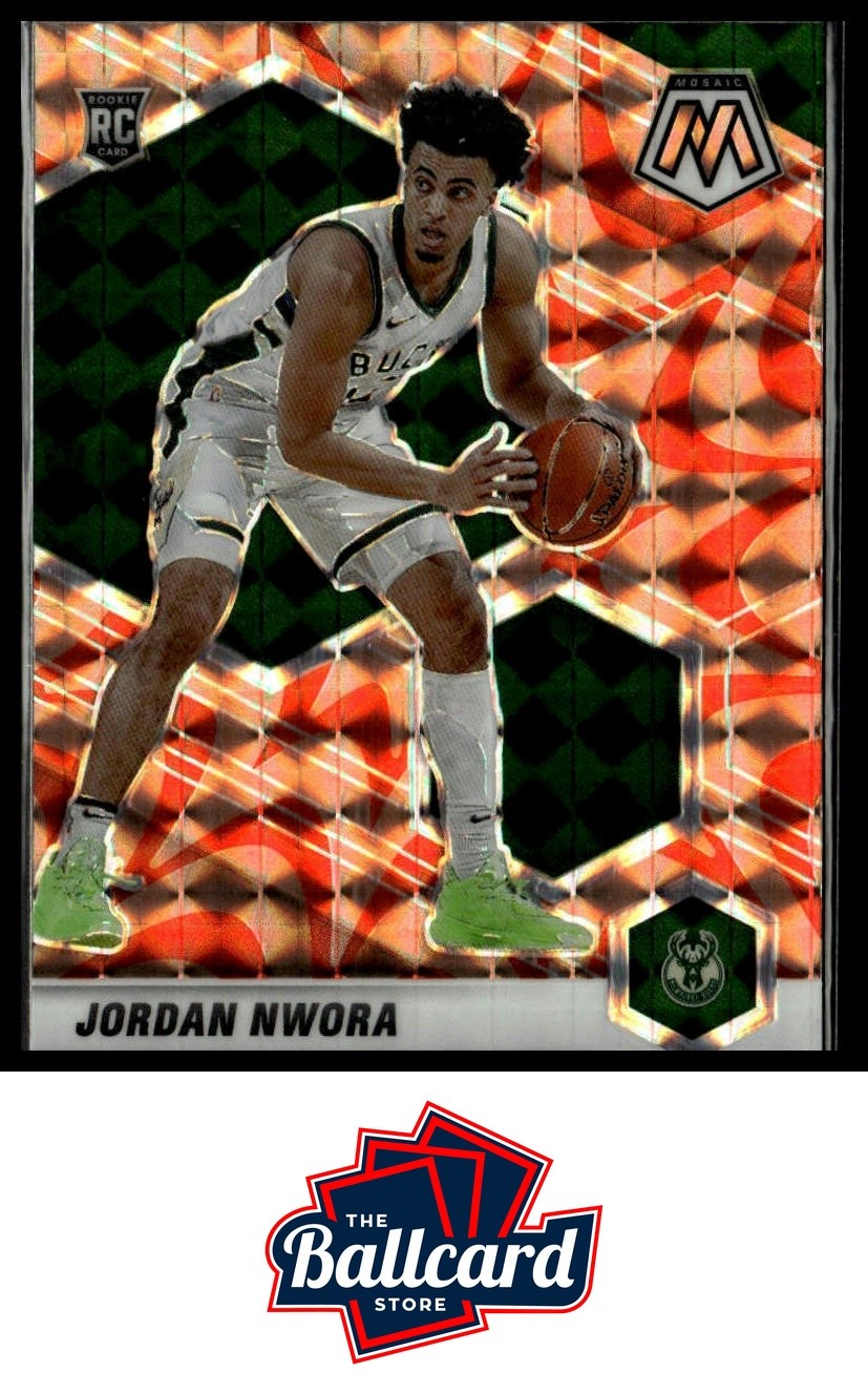 2020-21 Panini Mosaic #219 Jordan Nwora Mosaic Reactive Orange