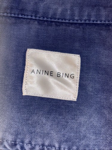 ANINE BING Sawyer Hemdjacke mittelblau Military Oversized modern zeitlos - Bild 11 von 16