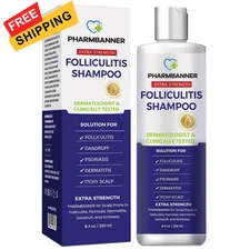 Anti-Fungal Shampoo for Folliculitis, Seborrheic Dermatitis, Scalp Psoriasis... 