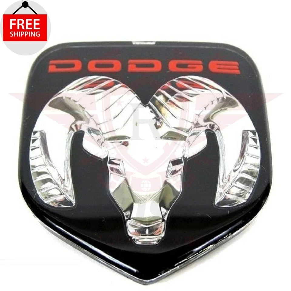 New Front Chrome Grille Headlights Emblem 4PC Fits 1994-2002 DODGE RAM 1500 2500 - Imagem 3 de 4