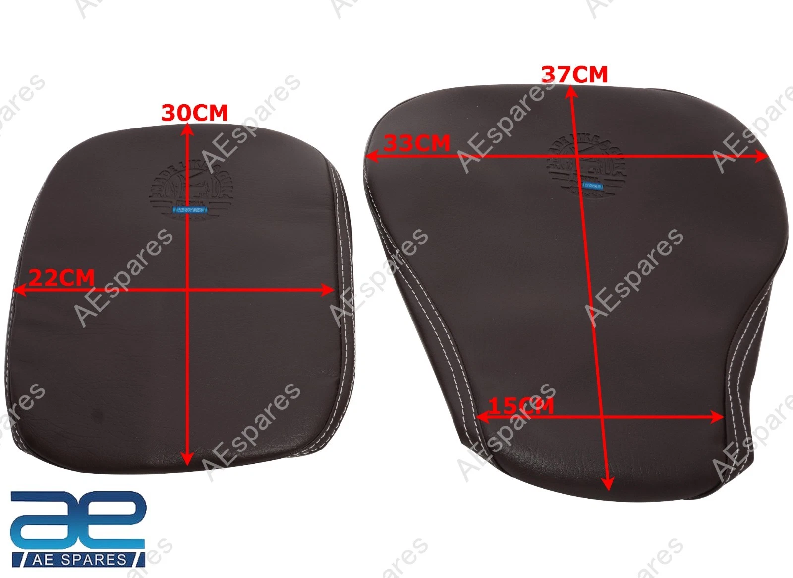 Classic Front Rear Seat Cover Embossed Brown Leatherette For Royal Enfield view 2