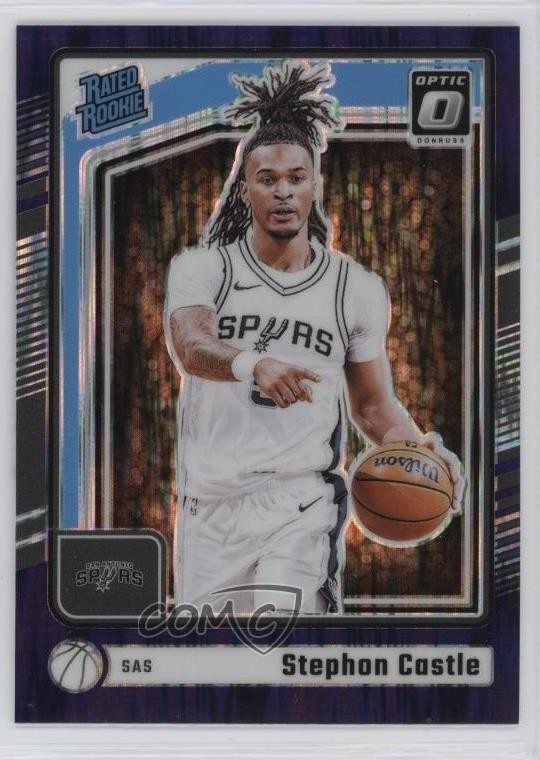 2024 Panini Donruss Optic Purple Shock Prizm Stephon Castle #254 Rookie RC