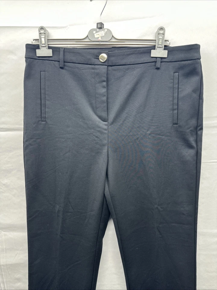 Next Mujer Negro Formal Vestido Pantalón Talla 16 L Botón con Cremallera Mosca W34 L27 Foto 2 de 4