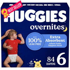 Huggies Size 6 Overnites Baby Diapers: Overnight Diapers, 6, White