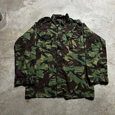 Vintage 90’s Military Tiger Camo Brush Slant Pocket Shirt