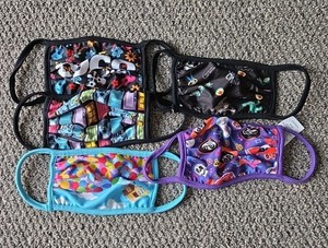 Disney Adult Cloth Face Masks Size Large Lot Of 5 Coco Toy Story Up
