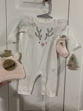 0-3 Month Baby Girl Chick Pea Outfit 3 Piece Set
