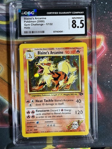 Blaine's Arcanine (Unlimited) graded CGC 8.5 for sale on eBay