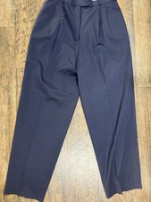Talbots Vintage Worsted Wool Navy Pants Pleated Lined Stretch Women  s 12