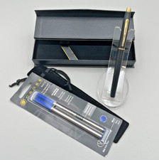 Cross Matte Black 23K Gold Trim Rollerball Pen Ink 2505 NO ENGRAVING