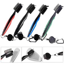 Double Sided Golf Club Cleaning Brush with Retractable Groove Sharpener US .