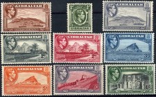 Gibraltar 1938 King George Island Scenes MH (SC# 107-108, 109A, 110 110B 11-114)