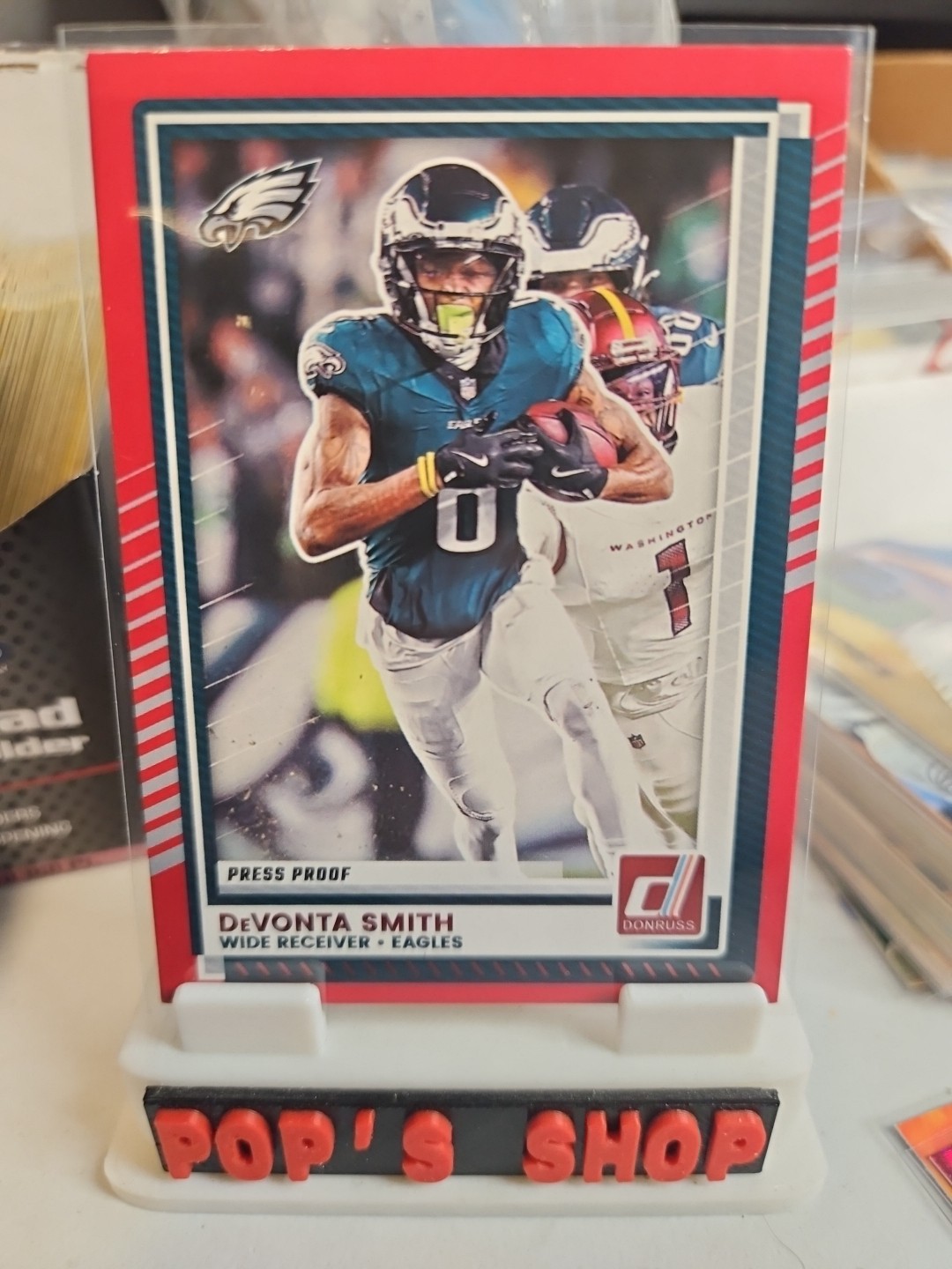 2025 Panini Donruss - Devonta Smith #34 Press Proof Red