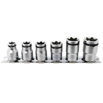 Ko-ken USA 3/8 Sq. Dr. 6 Piece NUT GRIP TORX Socket set E10-E20 KB-RS3425/6-2B