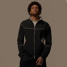 Jordan Essentials Warmup Jacket ~ Black White FB7294-010 | Men's: XL *NWT