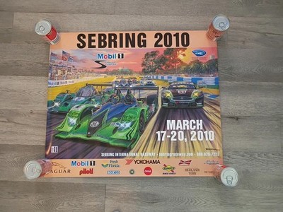 Mobil 1 Sebring International Raceway 2010 Auto Racing Vintage Poster 12 Hour