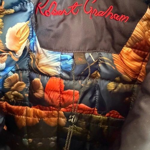 Robert Graham Men's Navy XL Full Zip Jacket Bold Floral Coat RGF24R39 MSRP: $275 image 7