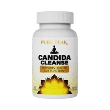 Pure Peak Candida Cleanse - Boost Gut & Colon Health - 60 Capsules