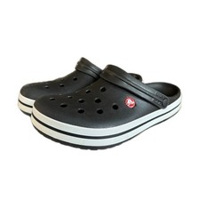 Crocs Unisex Adult Crocband Clog black  white men 9 women 11 m9 w11 shoe