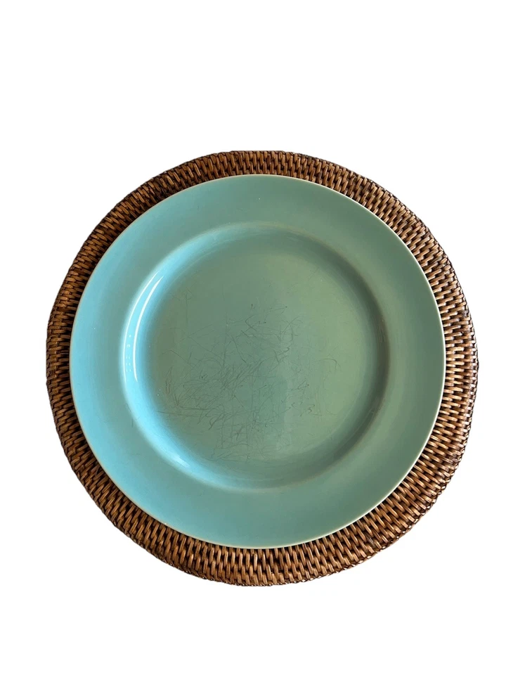 Juego de 6 Cargadores Ratán Mimbre Tejido Plato Redondo 12" Todas las Ocasiones Básicos Foto 3 de 4