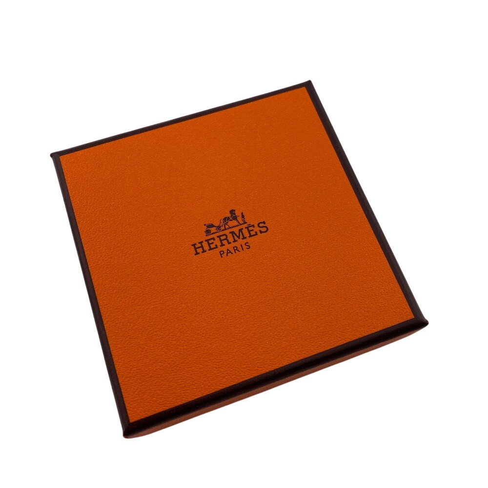 HERMES button metal Serie Code bracelet Orange me… - image 6