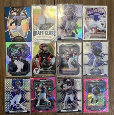 Colorado Rockies Team Lot of 12 2022-2024 Prizm Silver Pink Mosaic Base