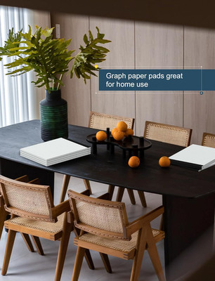 Graph Paper Pad 8.5 X 11, 2 Pack, 4X4 Graph Ruled, Grid Paper Pad 8-1/2'' X 11...