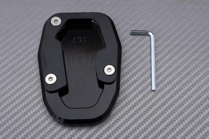 Extension béquille Ducati Desert X alu noir pour le bivouac outdoor