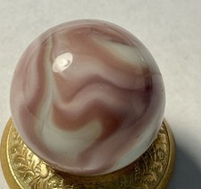 Gorgeous Alley Agate Lavender Swirl Marble. Measures .66 In Mint Conditions.