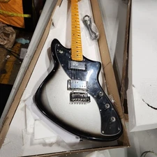 Sliver Grey Solid Body Electirc Guitar Maple Fretboard HH Pickups Free Shipping