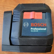 Bosch 50 ft. Battery Powered Red Beam Self-Leveling Cross-Line Laser GLL50-20