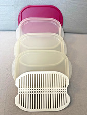 Tupperware 5 Tlg. Set  Kühlschrank Kabinett Aufschnitt Stapelbox Käse Wurst Pink