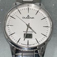 Dugena Radio Controlled Edelstahl Armbanduhr, 4460856/M,W324,Saphire Crystal
