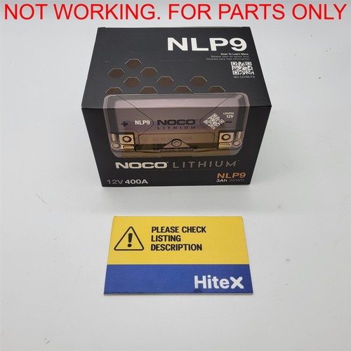 NOCO Lithium NLP9: Ultra-Light 12V Lithium Powersport Battery -NOT WORKING-