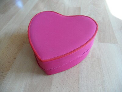 Schmuckdose Herz mit Spiegel pink - Neu!  