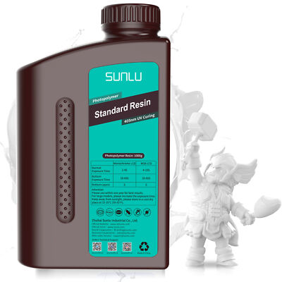 SUNLU Standard Resin 405nm Harz 1KG/2.2LBS Für LCD/DLP/SLA 3D Drucker Weiß