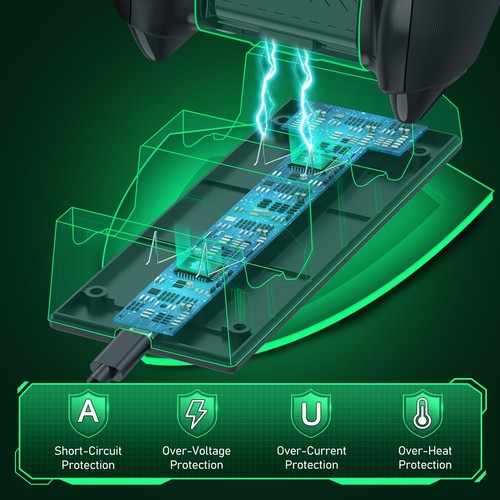 Per Xbox One Series X/S Controller Stazione di Ricarica + 4320mWh Batteria Ricaricabile - Foto 4 di 7