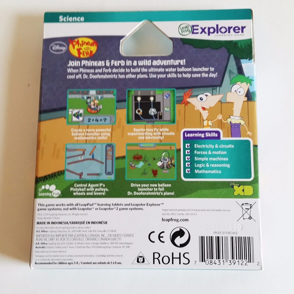 Phineas and Ferb Leap Frog Science Games Leap Pad LeapPad Leapster Explorer  - Image 3 of 3