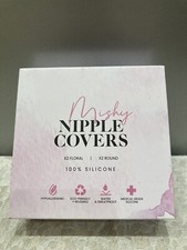 NIB Mishy Nipple Covers 4 Pairs 100% Silicone 2xFloral & 2 X Round Self Adhesive