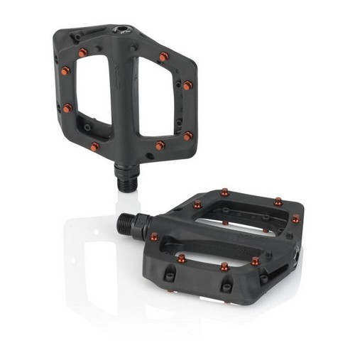 Pedali XLC M23 Platform 302g In Policarbonato: MTB, BMX, Dirt Jump E Fixie - Nero